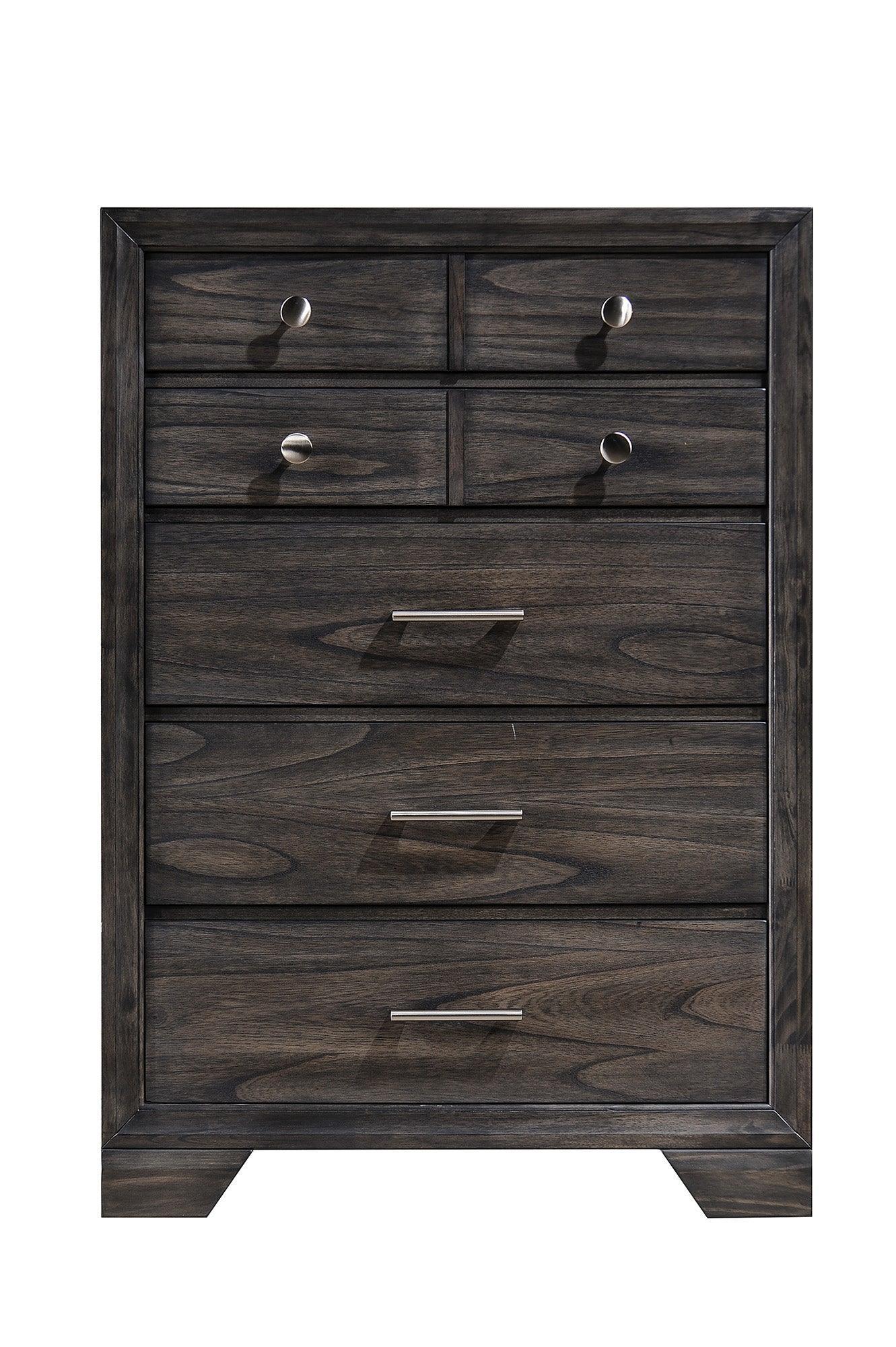 Jaymes Gray Sleek And Modern Contemporary Wood Queen Storage Fabric Upholstered Platform Bed - Ella Furniture
