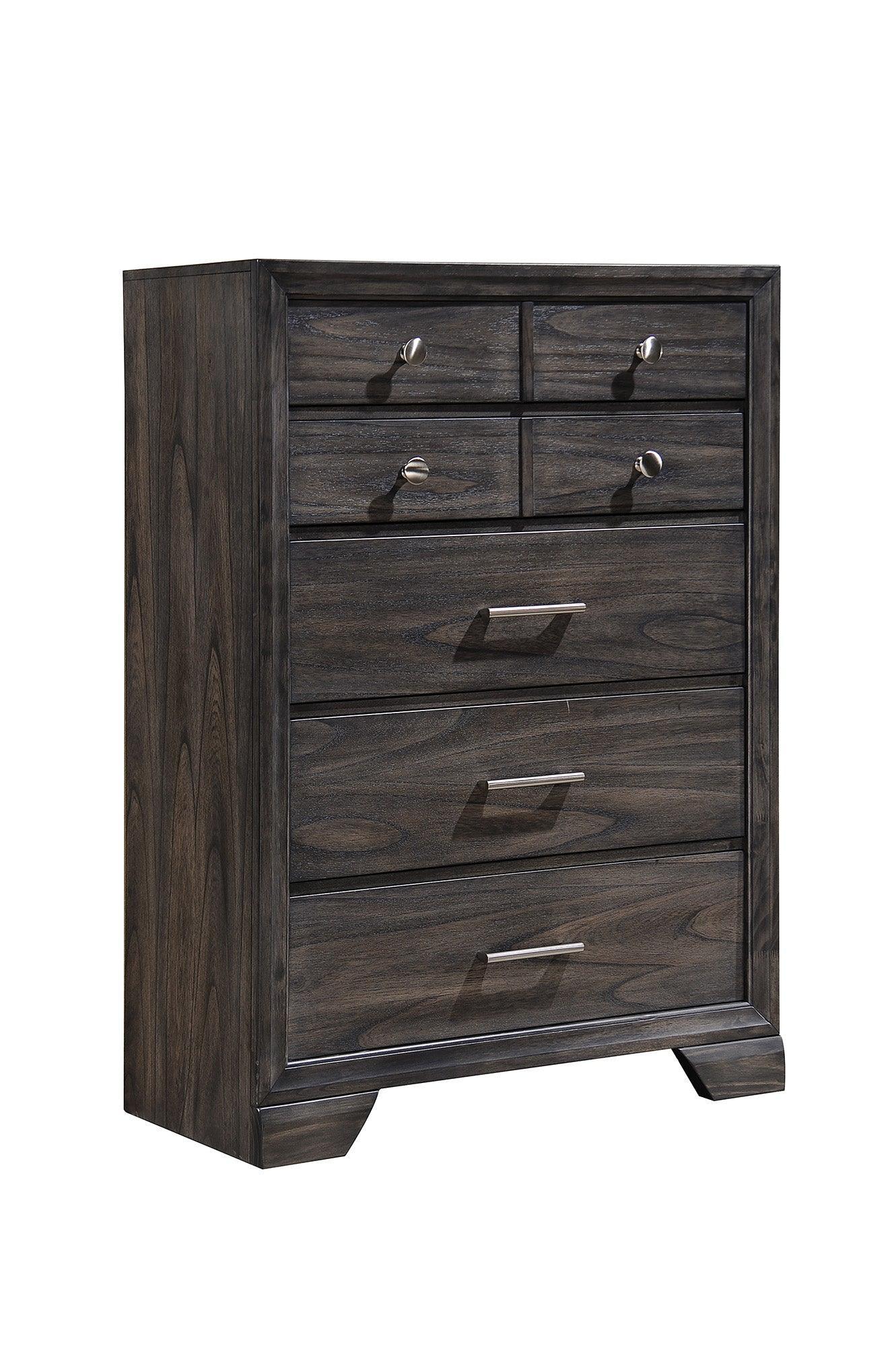 Jaymes Gray Sleek And Modern Contemporary Wood Fabric King Storage Platform Bed - Ella Furniture