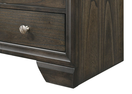 Jaymes Modern Dark Brown Tv Stand, Contemporary Dark Wood TV Stand With Open Shelving And Storage - Ella Furniture