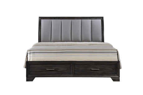 Jaymes Dresser Gray, Modern Wood, Metal Handle 10 Drawers - Ella Furniture