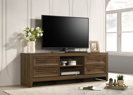 Lorraine TV Stand in Brown Finish from Ella Furniture