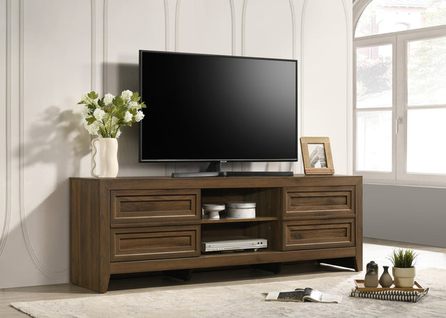 Lorraine TV Stand in Brown Finish from Ella Furniture