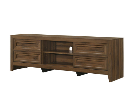 Lorraine TV Stand in Brown Finish view 2