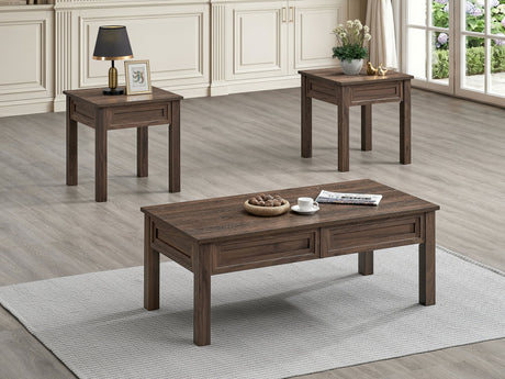 Lorraine 3-Piece Brown Coffee Table Set from Ella Furniture