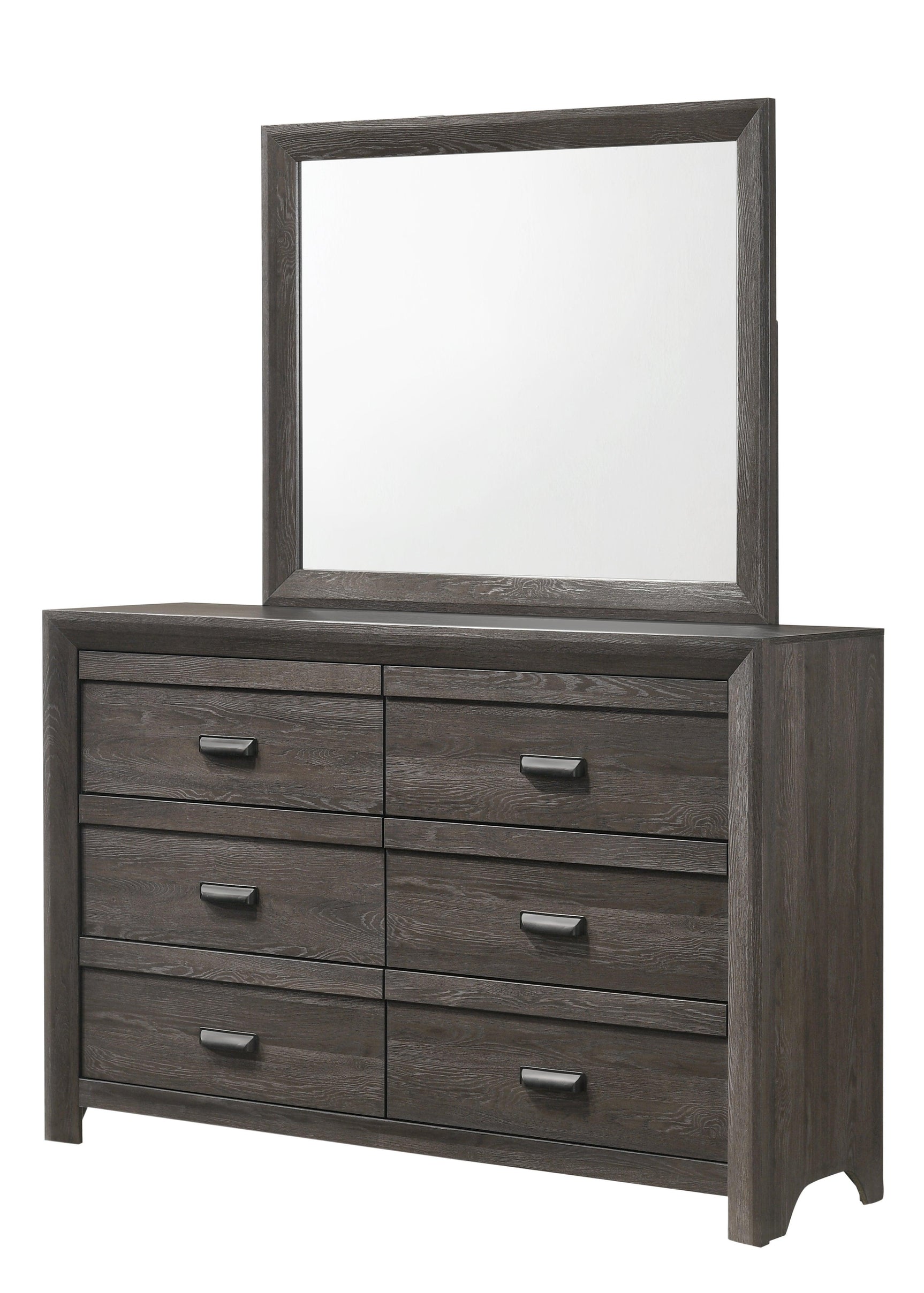 Adelaide Brown Finish Classic And Modern Contemporary Wood Panel Bedroom Set - Ella Furniture