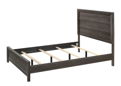 Adelaide Brown Modern And Traditional Wood King Panel Bed - Ella Furniture