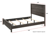Adelaide Brown Finish Classic And Modern Contemporary Wood Panel Bedroom Set - Ella Furniture