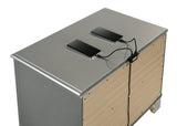 Amiri Gray Upholstered LED Panel Bedroom Set