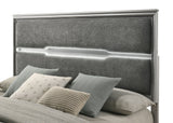 Amiri Gray Upholstered LED Panel Bedroom Set