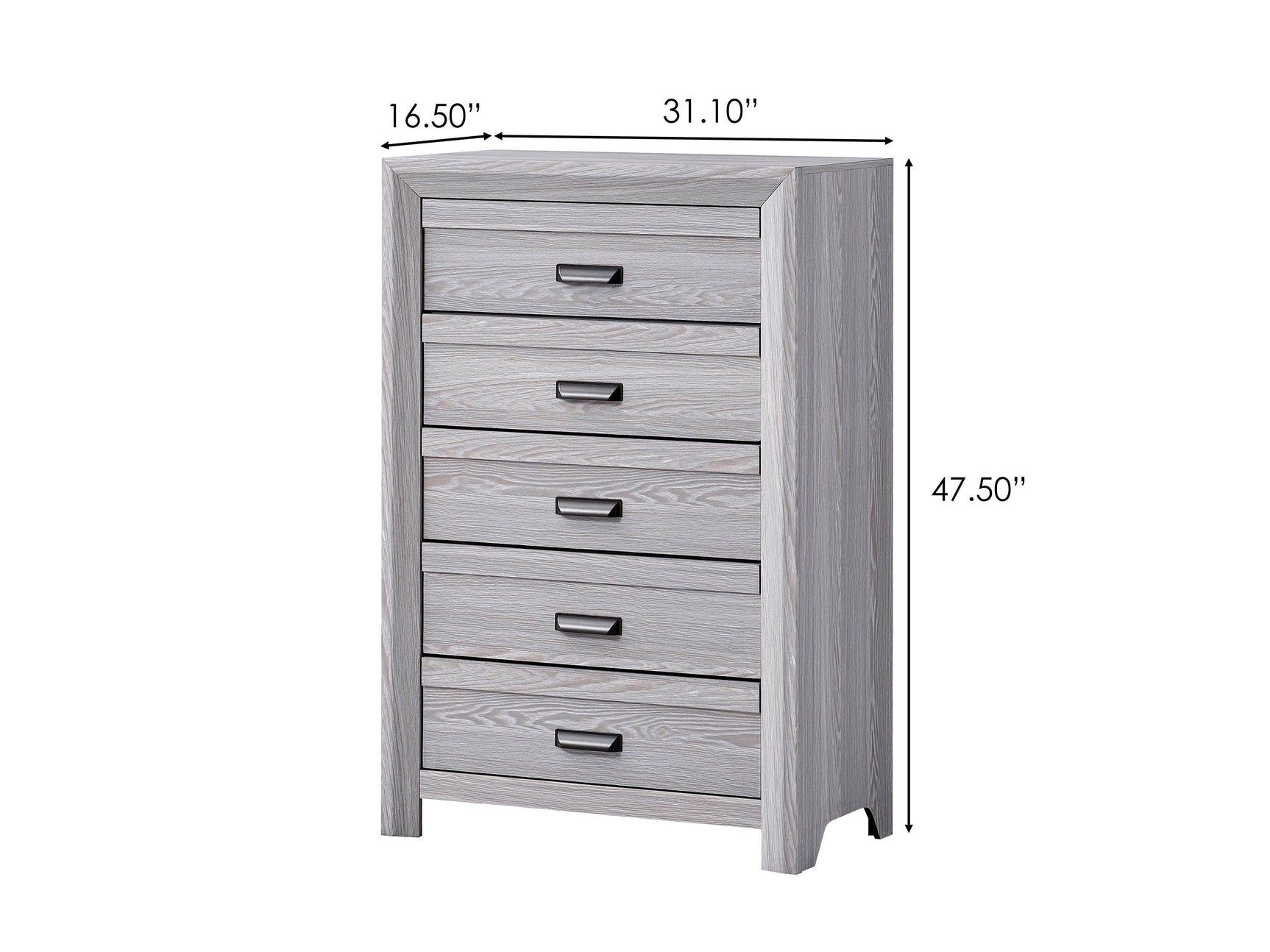 Adelaide Gray Upholstered Panel Full Bed