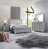 Adelaide Gray Upholstered Panel Full Bed