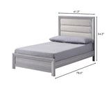 Adelaide Gray Upholstered Panel Full Bed
