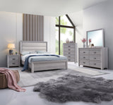 Adelaide Gray Upholstered Panel Full Bed