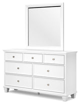 Fortman White Panel Bedroom Set angled view