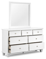 Fortman White Panel Bedroom Set angled view