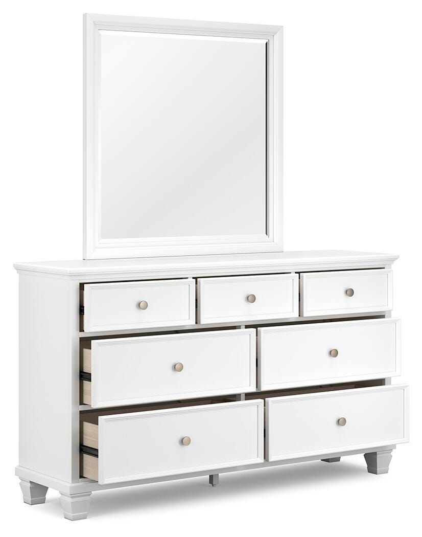 Fortman White Panel Bedroom Set angled view