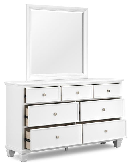 Fortman White Panel Storage Bedroom Set angled view