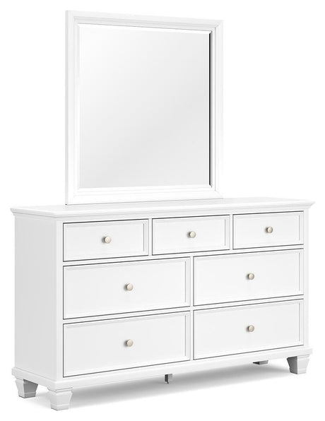 Fortman White Panel Storage Bedroom Set angled view