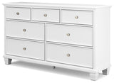 Fortman White Dresser - Ella Furniture