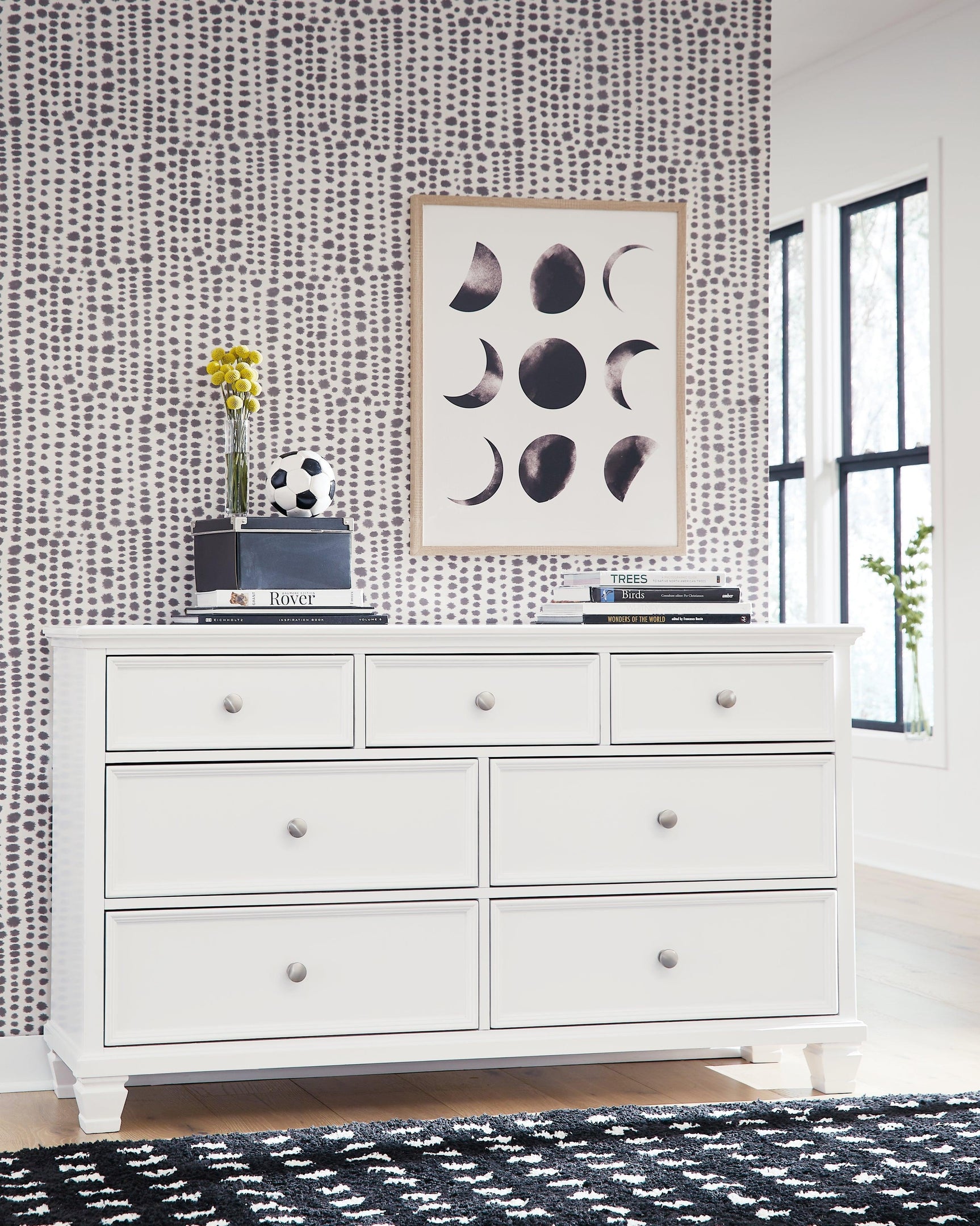 Fortman White Dresser - Ella Furniture