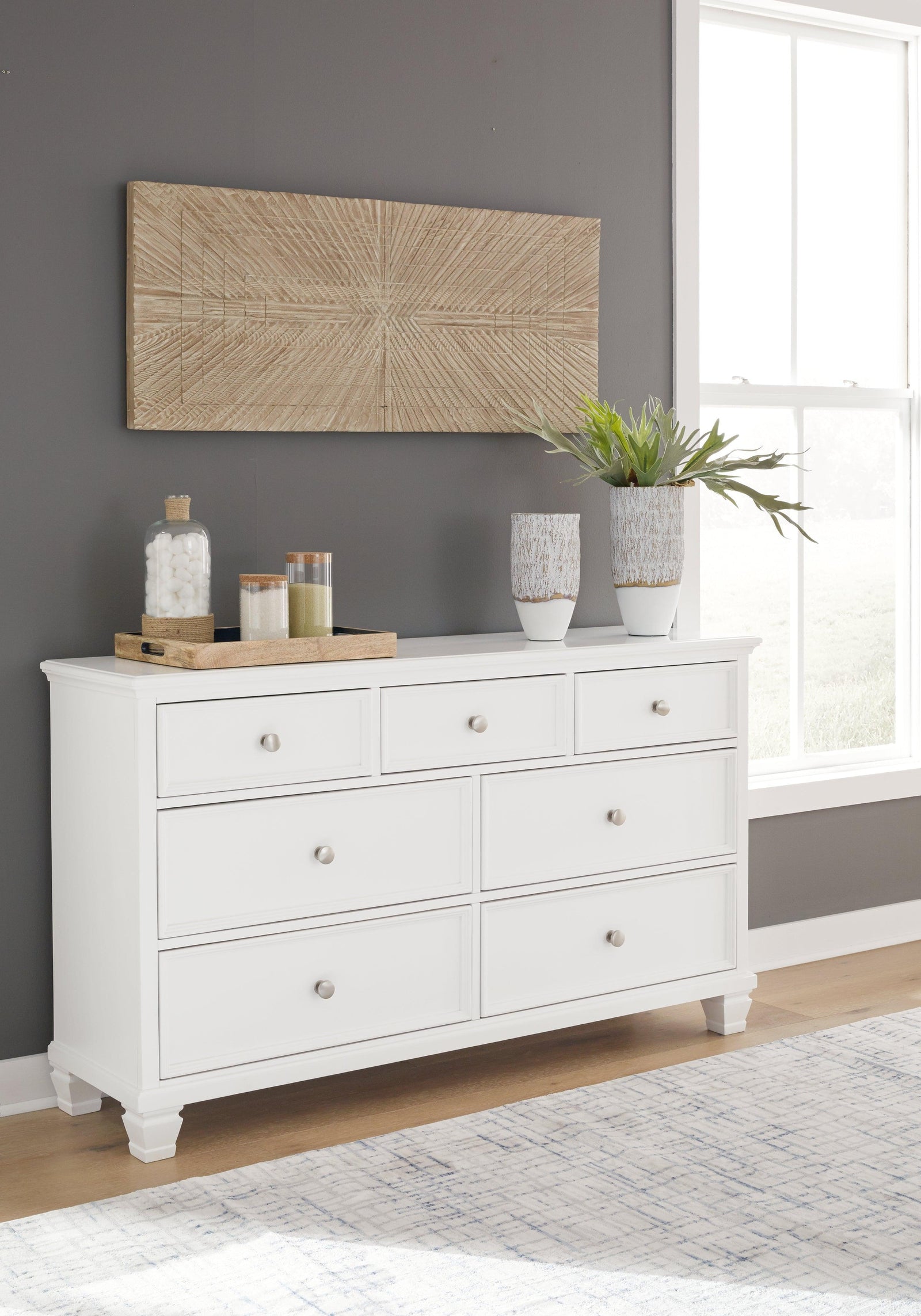Fortman White Dresser - Ella Furniture