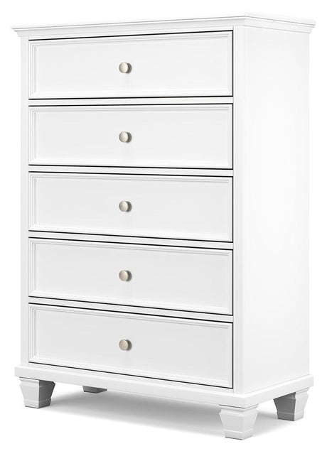 Fortman White Chest Of Drawers - Ella Furniture