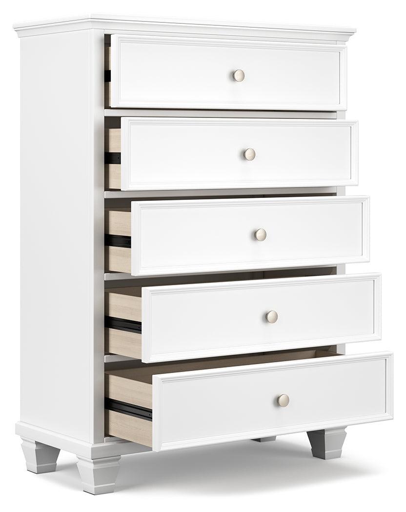 Fortman White Chest Of Drawers - Ella Furniture