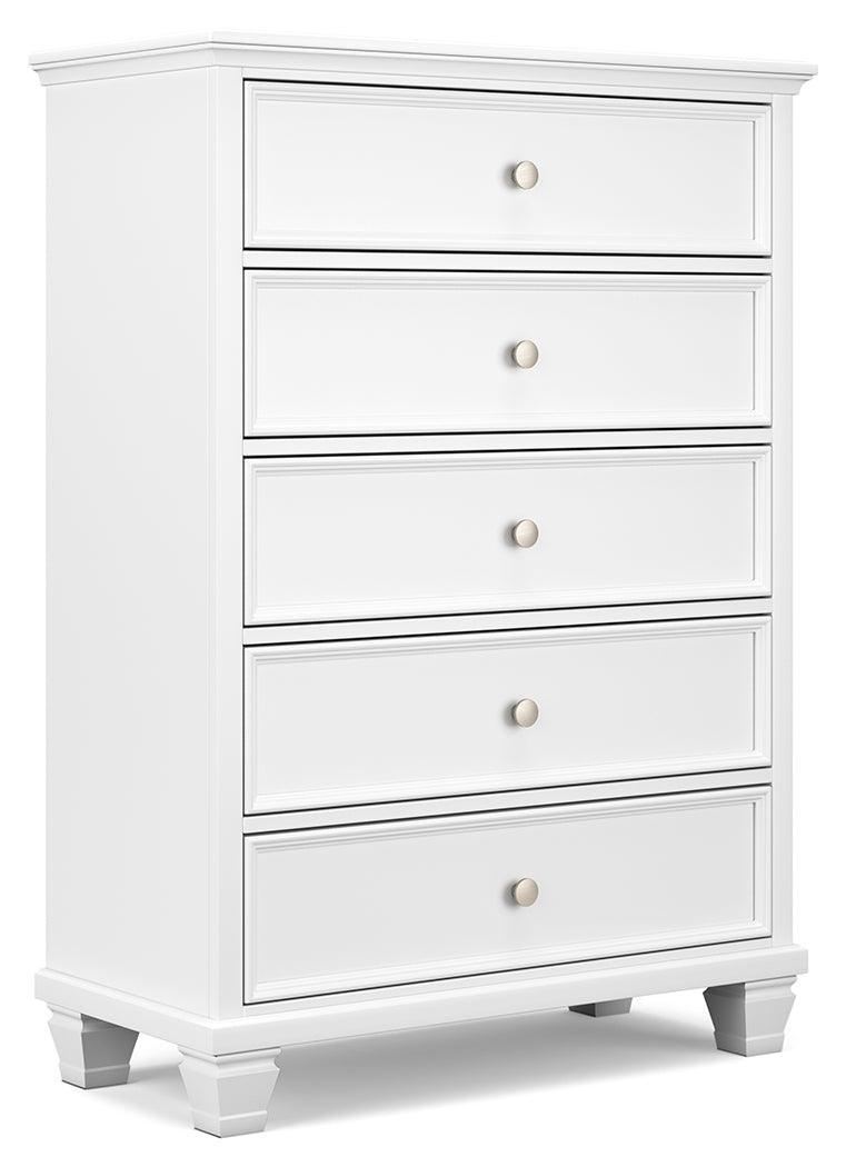 Fortman White Chest Of Drawers - Ella Furniture