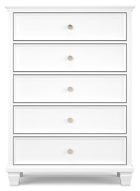 Fortman White Chest Of Drawers - Ella Furniture