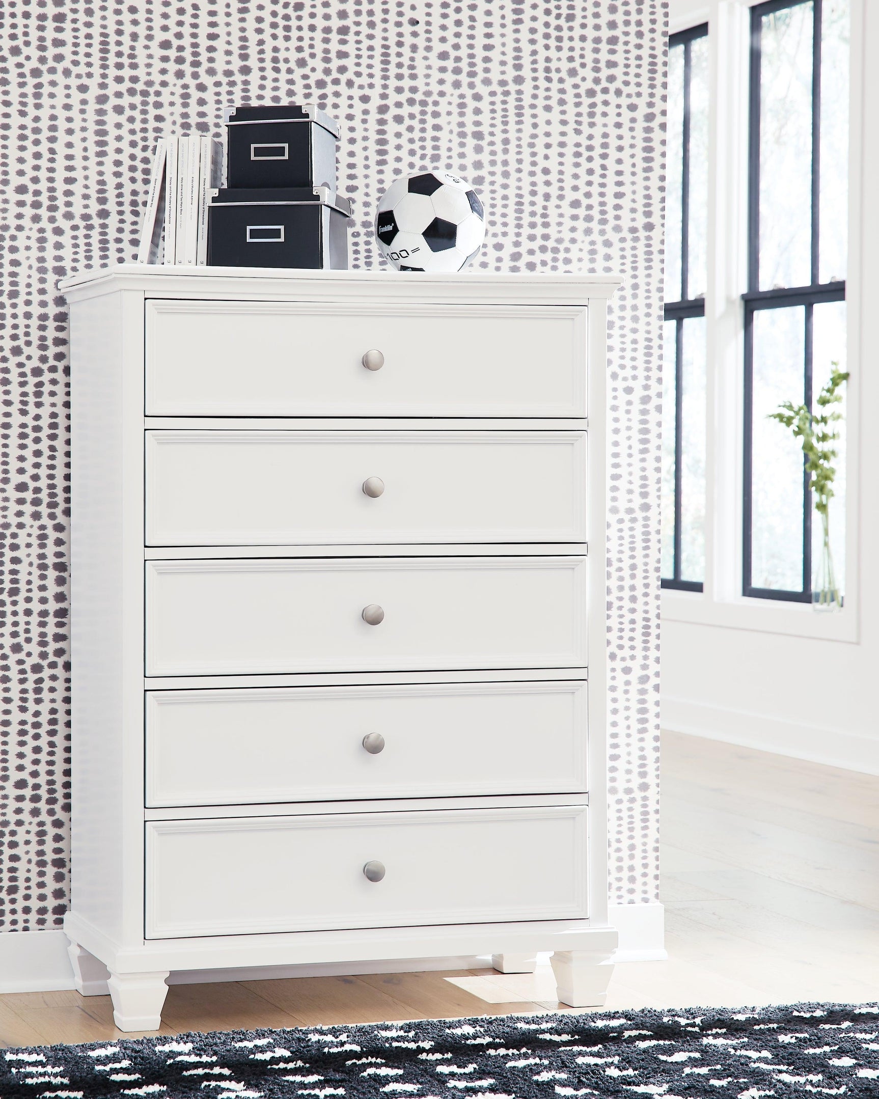 Fortman White Chest Of Drawers - Ella Furniture