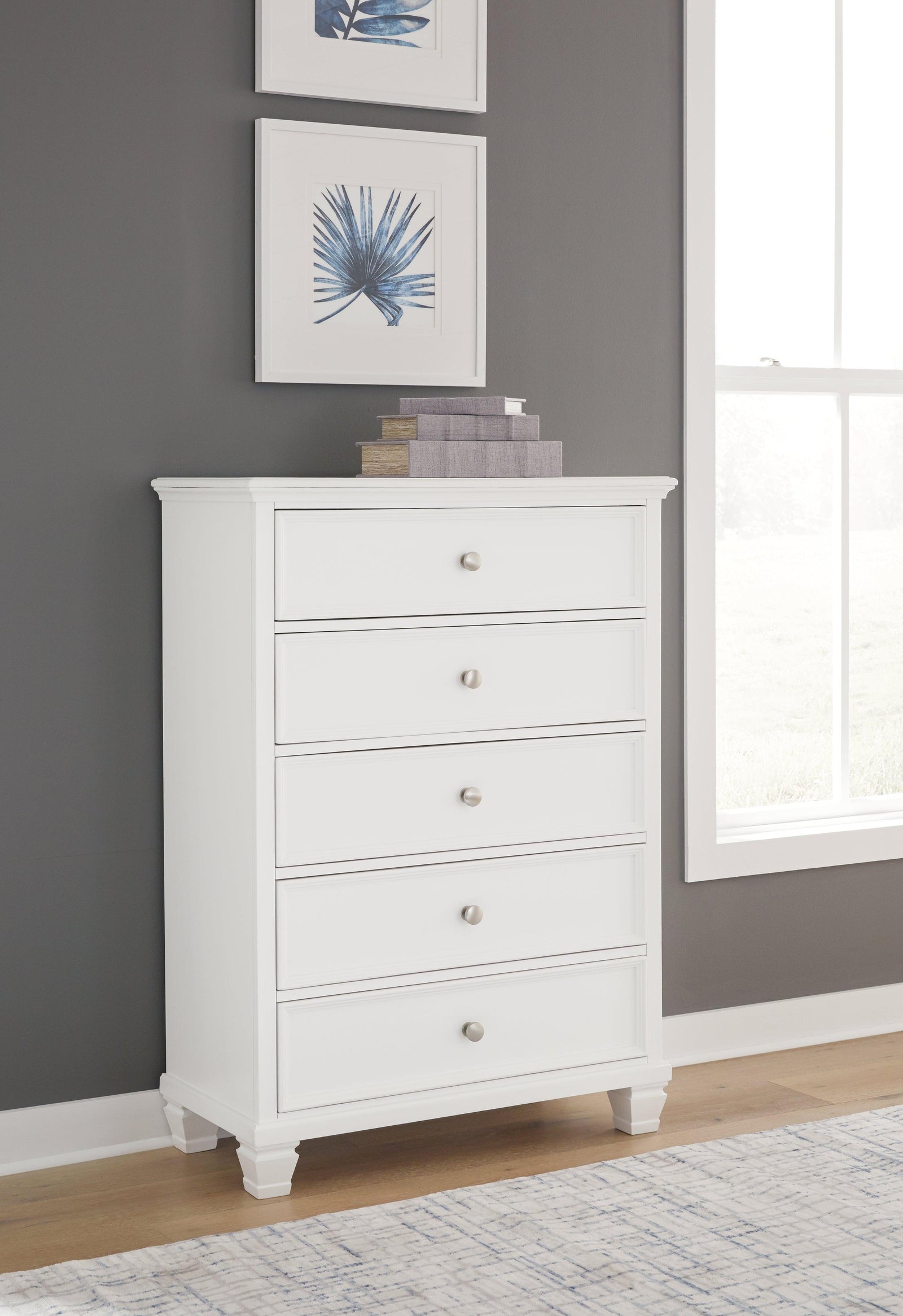 Fortman White Chest Of Drawers - Ella Furniture