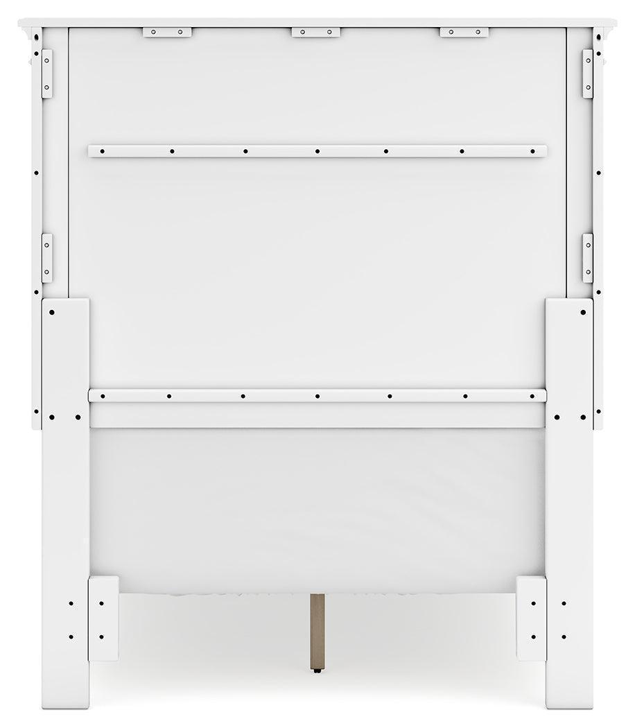 Fortman White Twin Panel Bed