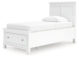 Fortman White Twin Panel Storage Bed