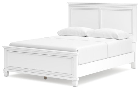Fortman White Panel Bedroom Set angled view