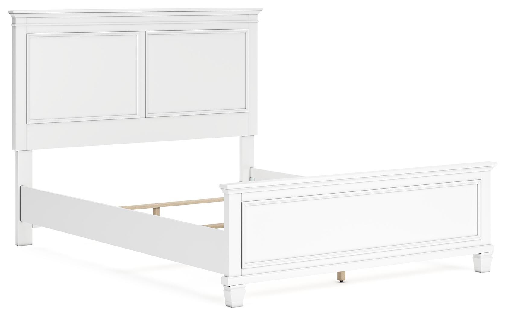 Fortman White Panel Bedroom Set angled view