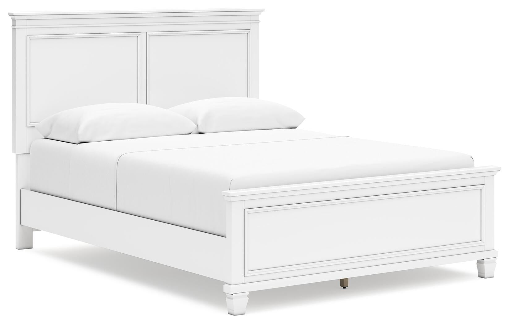 Fortman White Panel Bedroom Set angled view