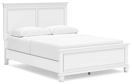 Fortman White Panel Bedroom Set angled view