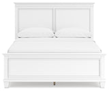 Fortman White Queen Panel Bed