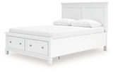 Fortman White Queen Panel Storage Bed