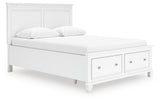 Fortman White Queen Panel Storage Bed