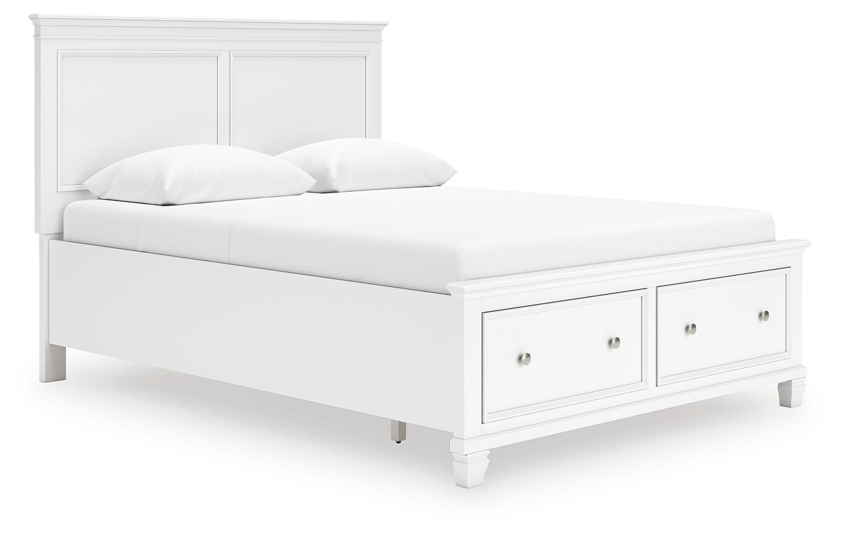 Fortman White Queen Panel Storage Bed