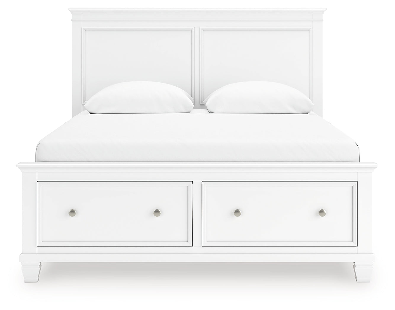 Fortman White Queen Panel Storage Bed