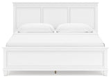 Fortman White King Panel Bed