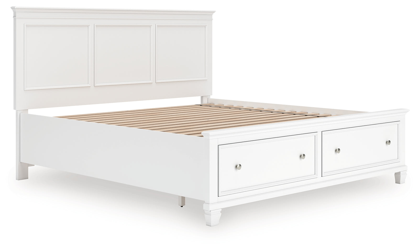 Fortman White King Panel Storage Bed
