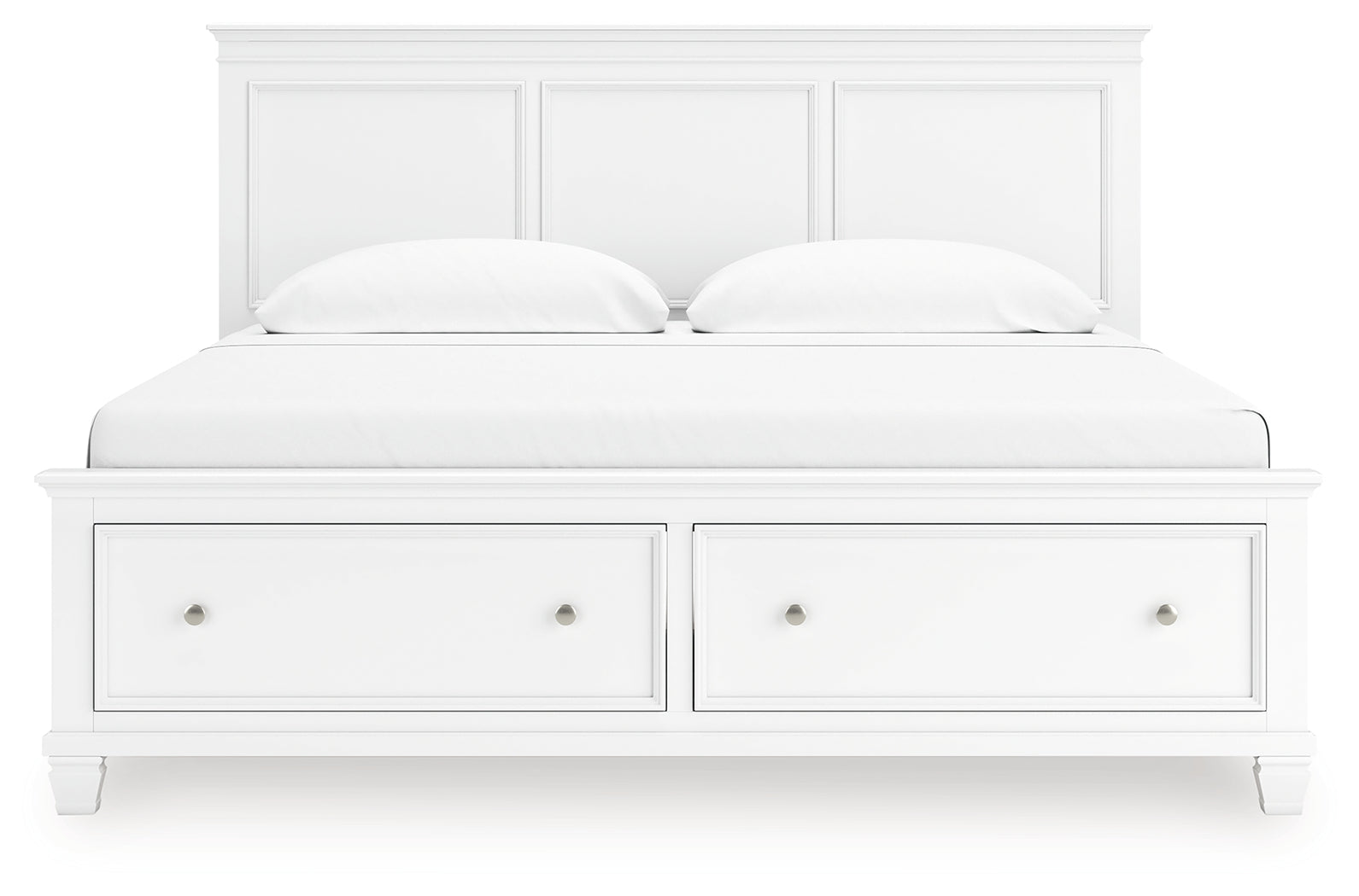 Fortman White King Panel Storage Bed