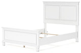 Fortman White Full Panel Bed - Full Size
