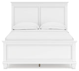Fortman White Full Panel Bed - Full Size