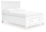 Fortman White Full Panel Storage Bed