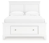 Fortman White Full Panel Storage Bed