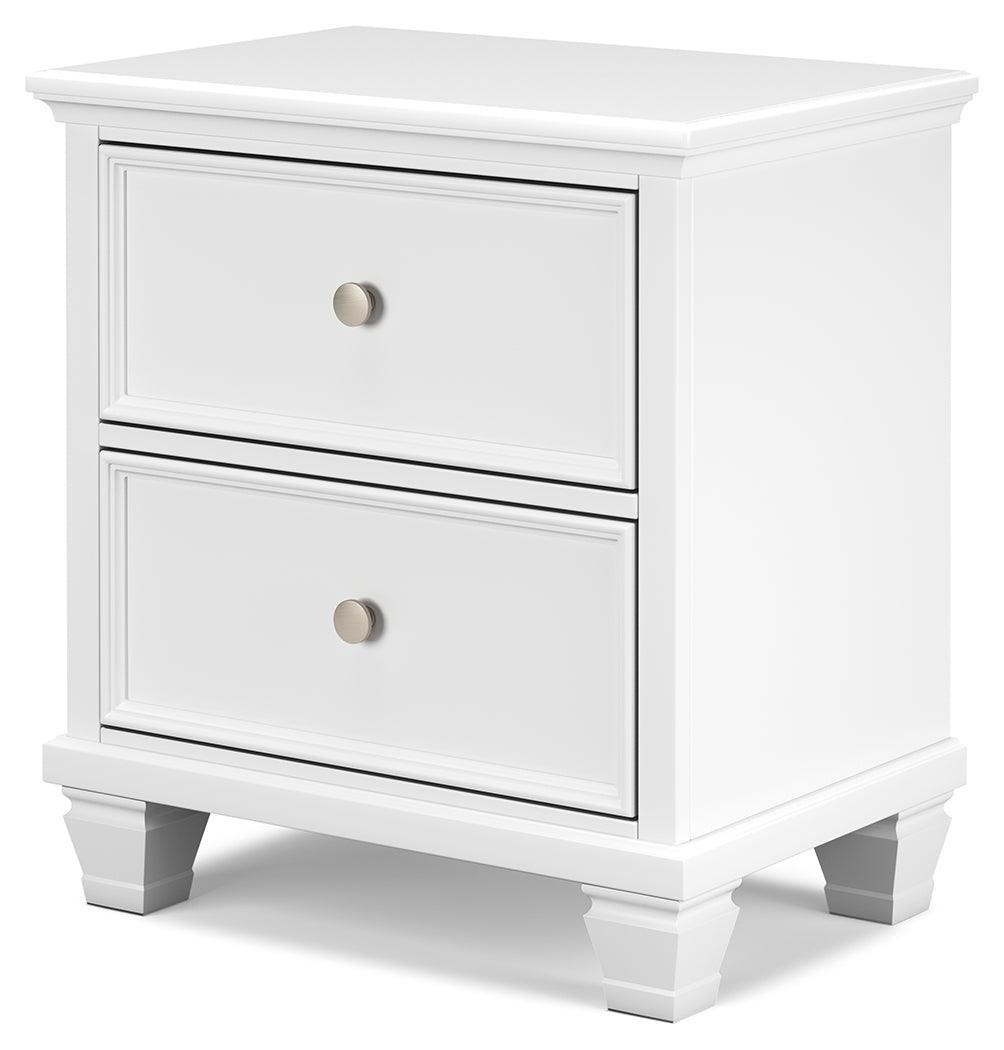 Fortman White Nightstand - Ella Furniture
